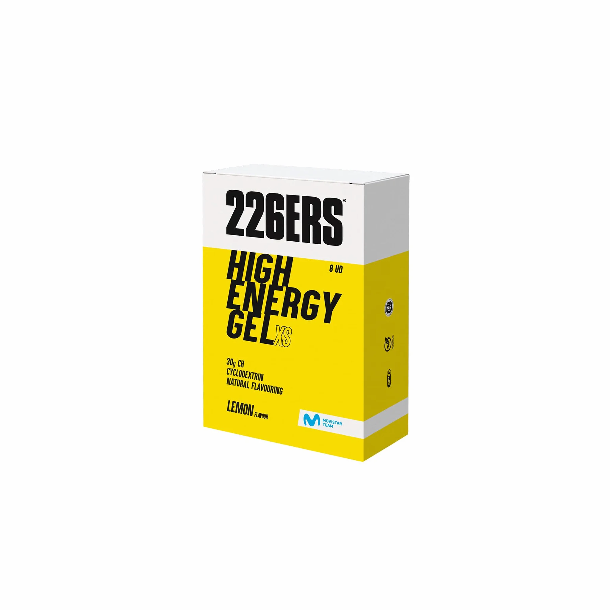 226ERS High Energy XS Gel Energético Ciclodextrina Carbohidratos Sabor Limón 8 x 45 g Vegano