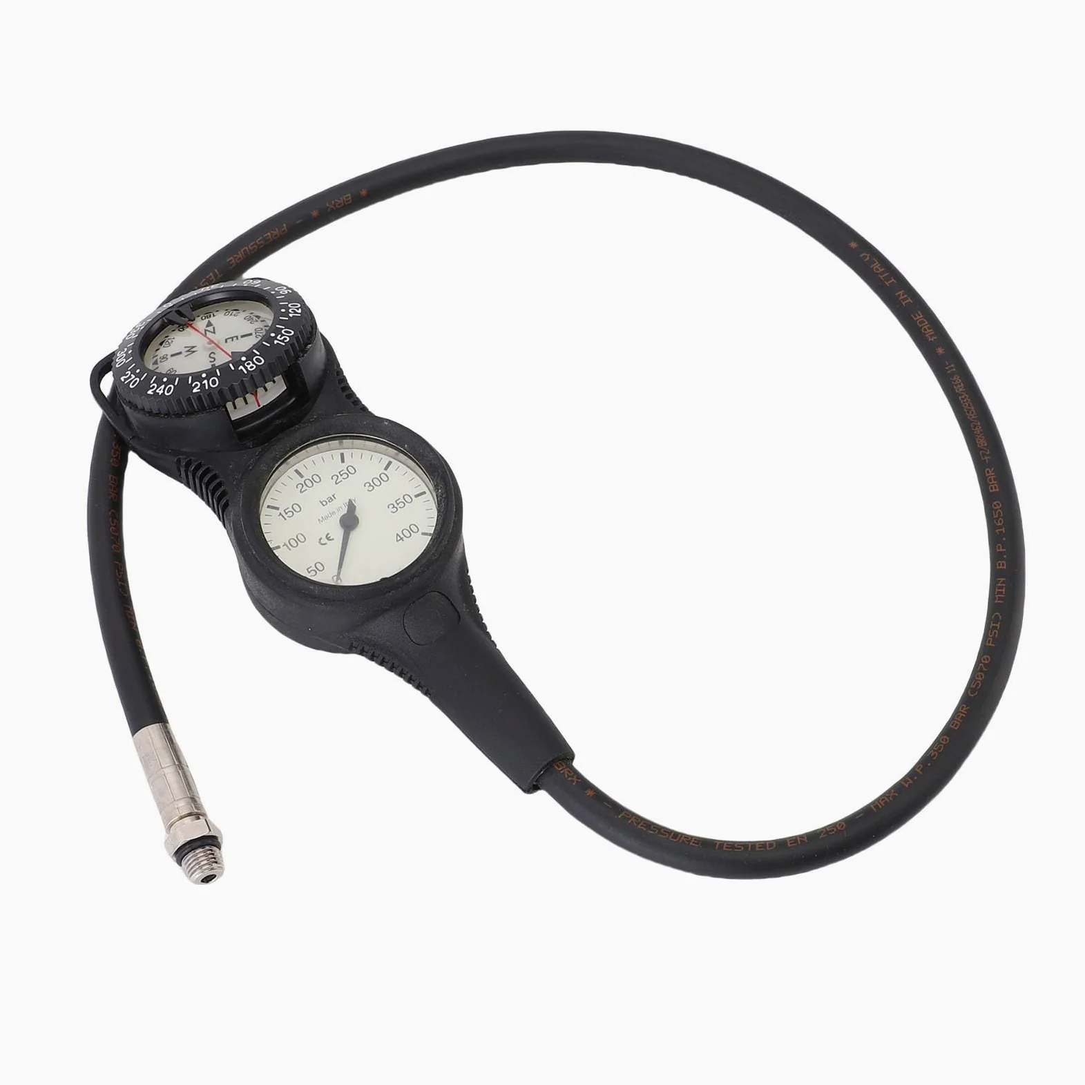 Yctze Combo de Medidor de Presión de Buceo con Pantalla clara: Instrumento de Unidades Múltiples Monitoreo de Presión y Profundidad Subacuática, Suministros Livianos y de Buceo Recreativos