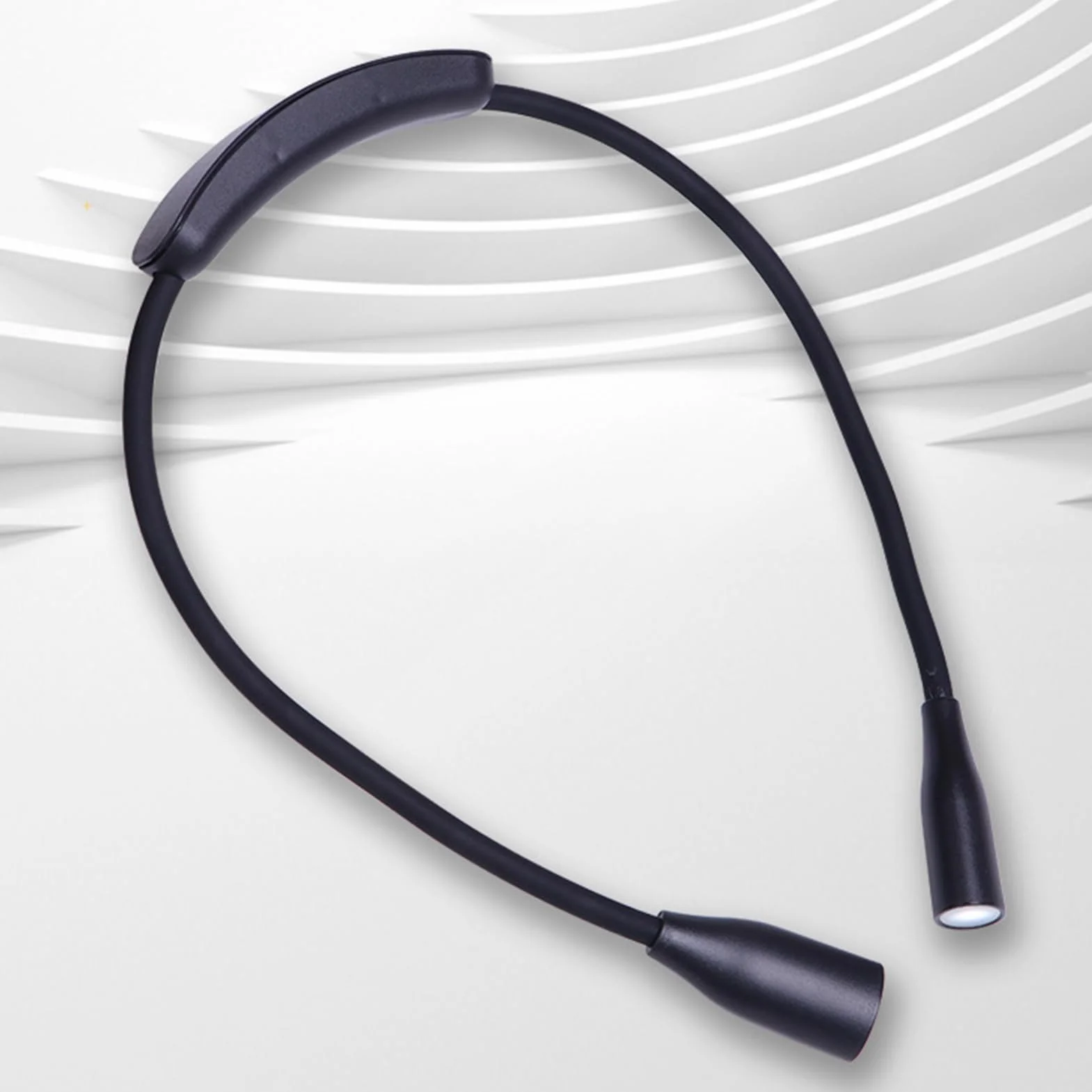 Luz de lectura LED recargable USB, lámpara de libro portátil flexible, brazo ajustable para acampar