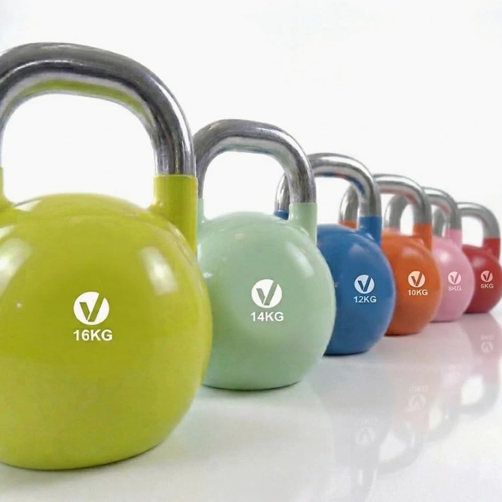 Set Kettlebells de Competición 6-16 kg | Pesas Rusas de Acero Profesional | Tamaño Uniforme Cross Training