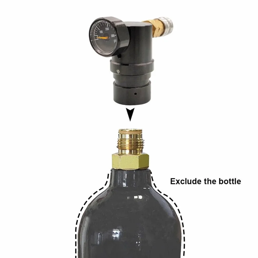 Regulador de aire PCP HPA Micro MR, acoplador US Foster, manómetro, 40-200 PSI para paintball