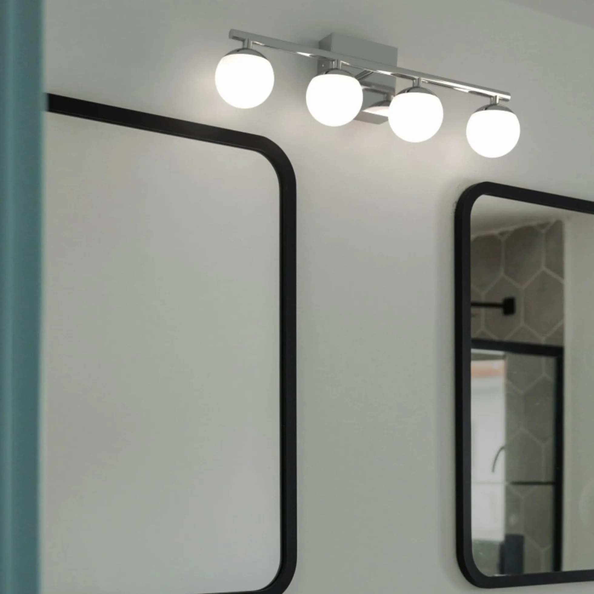 BARCELONA LED Aplique Baño Cromado 12W IP44 4000K 49cm Lámpara Pared