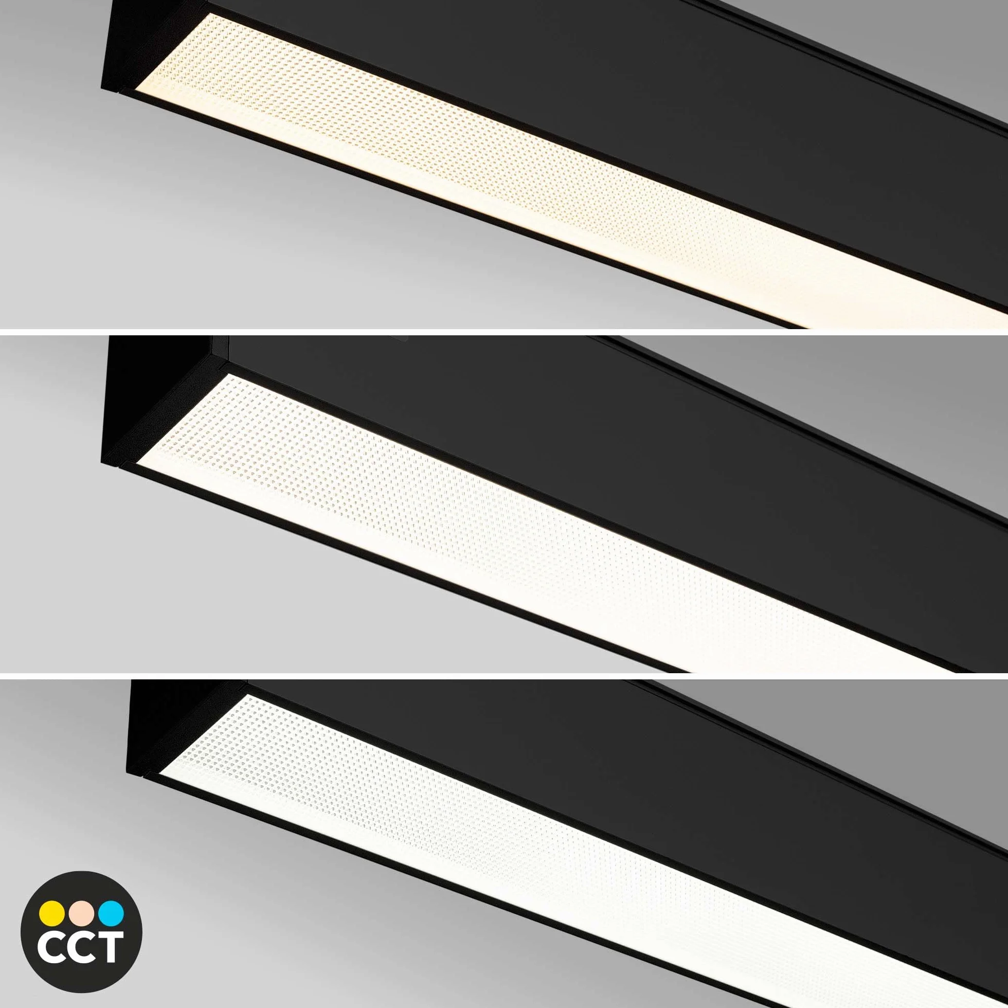 B·LED BARCELONA LED Luminaria lineal LED CCT 60W 180cm Potencia ajustable Suspensión superficie
