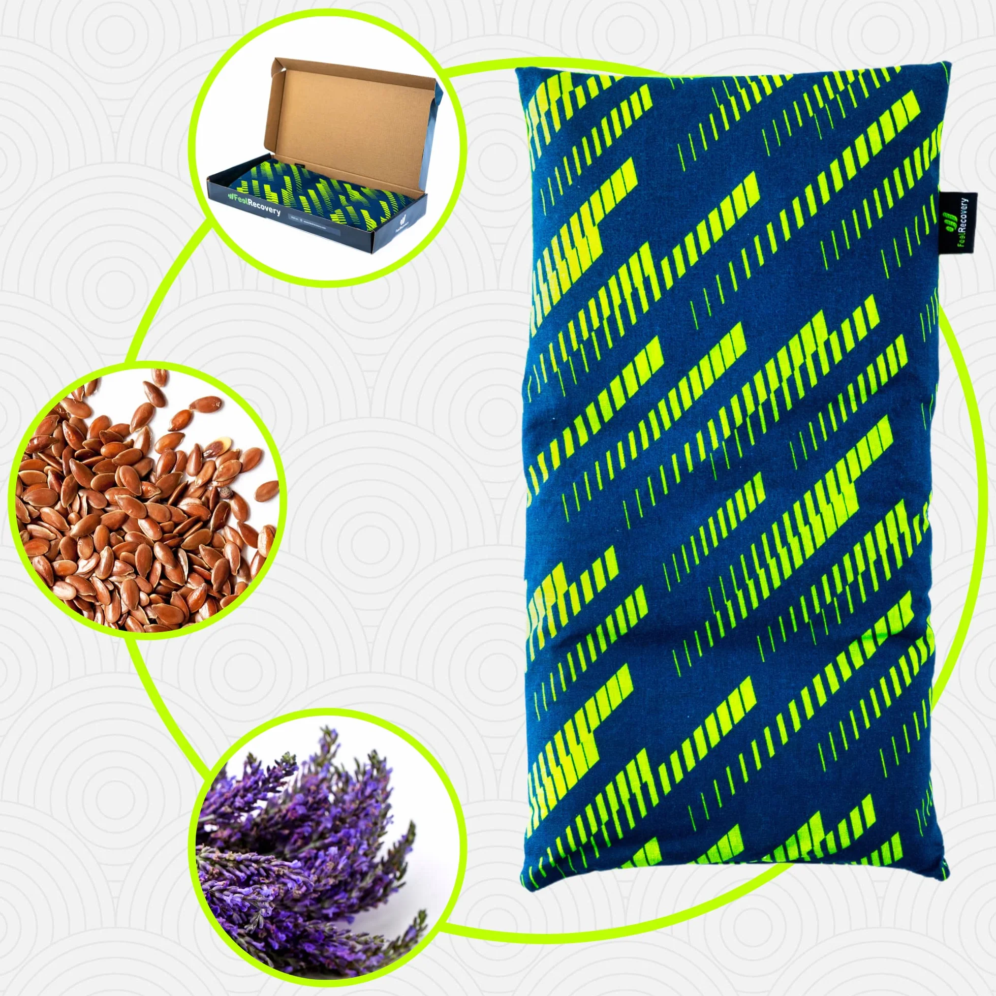 Saco Térmico Semillas Multiusos 35x18 cm Bolsa de Calor Cojín Lavable Algodón 100% Lavanda