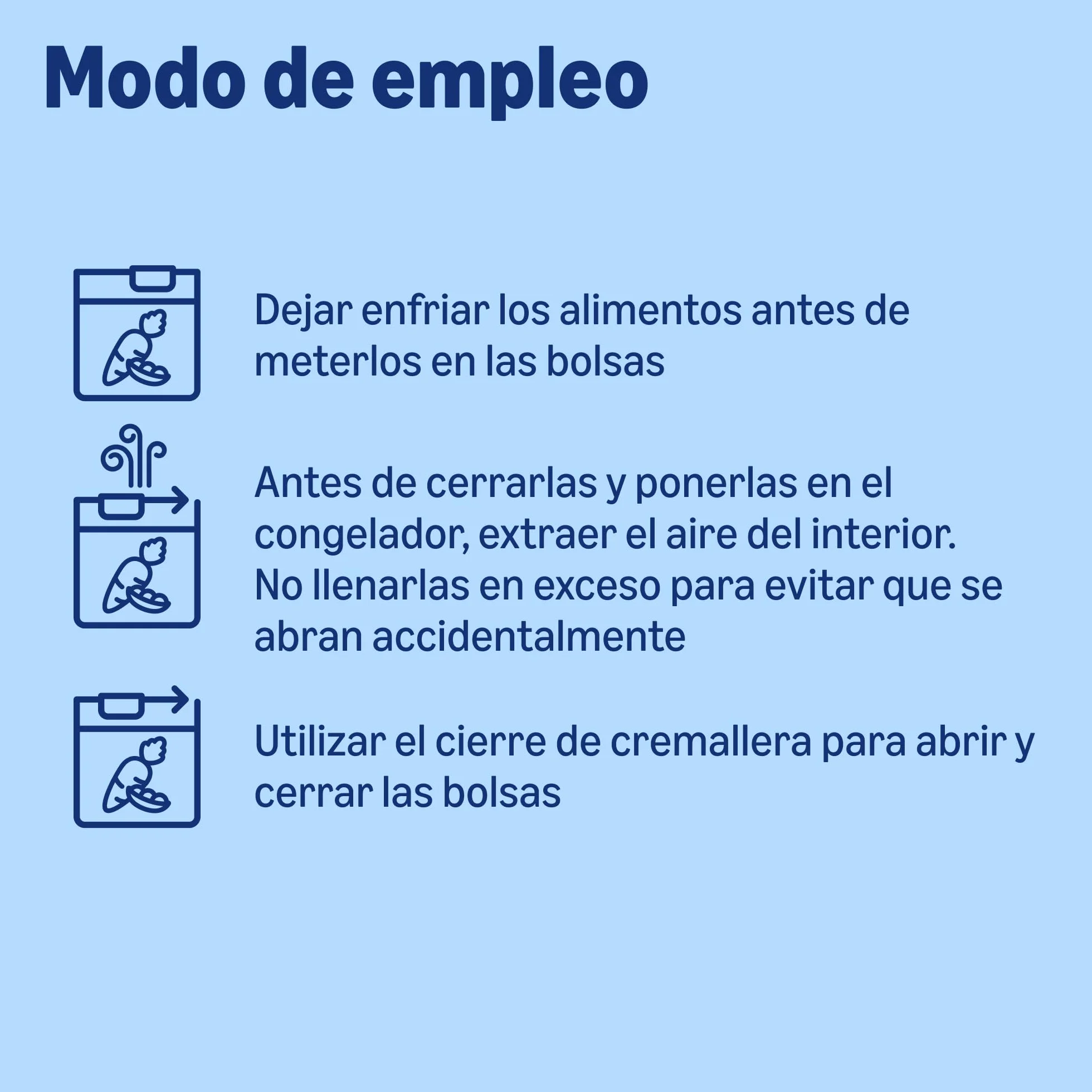 Bolsas de congelación con cierre deslizante Cremallera Amazon, 1 litro, 20 unidades