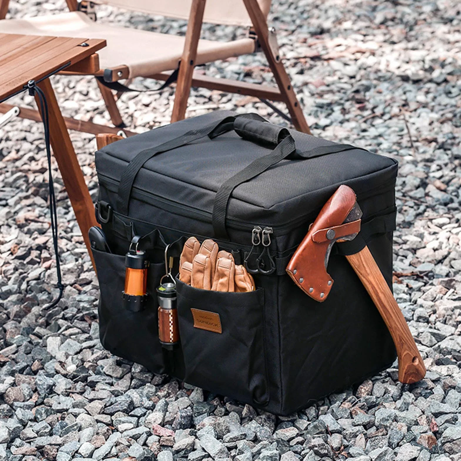 Bolsa De Almacenamiento para Camping Organizador de Gran Capacidad con | Bolsa De Viaje Para Aire Libre Transportable Para Viaje Picnic Herramientas Equipo y Vajilla