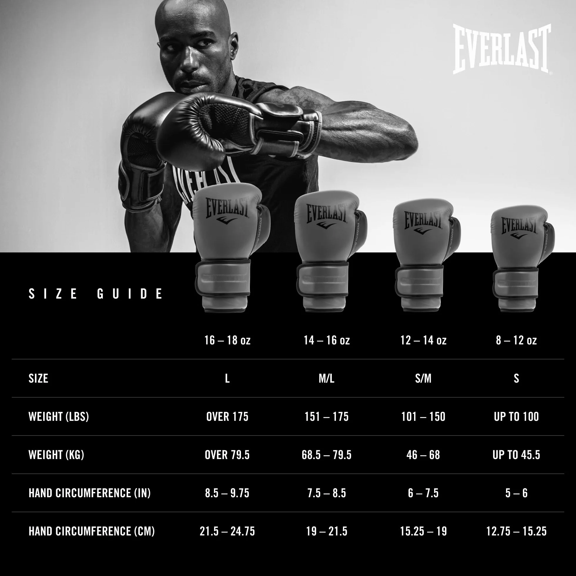 Everlast Unisex – Erwachsene Powerlock 2R Glove Handschuhe