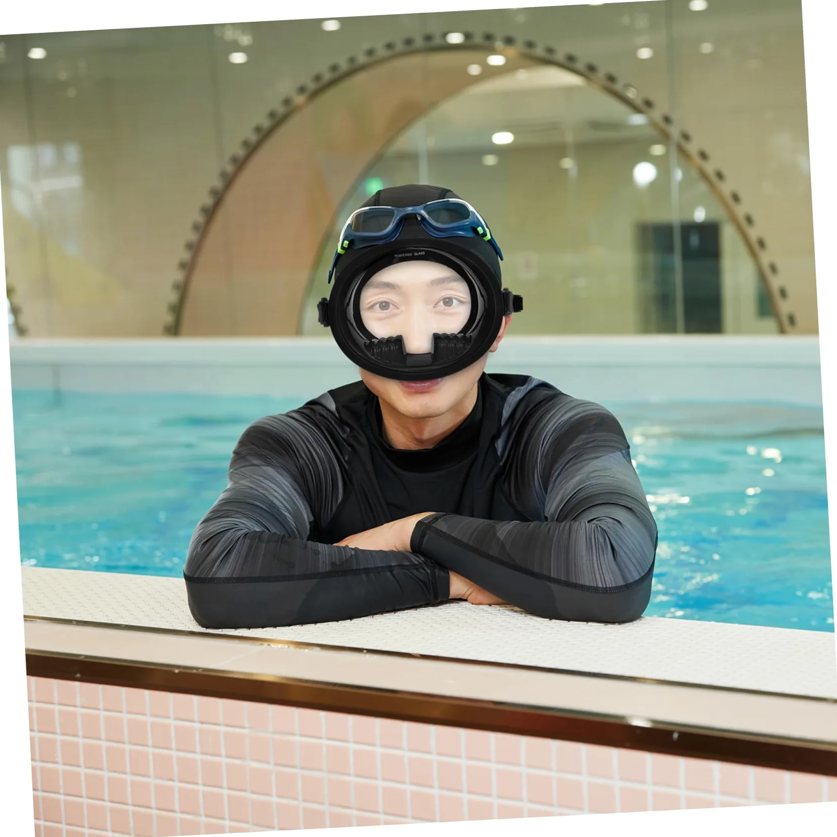 Toddmomy Máscara de Buceo Visión Panorámica Amplia Antivaho de Silicona y Vidrio Templado Ajuste Cómodo sin Fugas para Natación y Esnórquel
