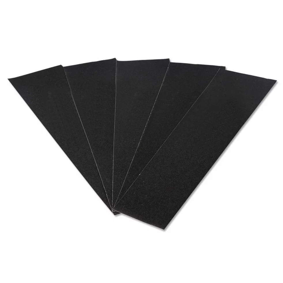 Cinta de Agarre PVC Patinetas Profesional Antideslizamiento Eléctrico Scooter No Burbujas Perforado Cubierta Hoja Partes Ugh Papel Lija Adhesivo (Negro) - Negro
