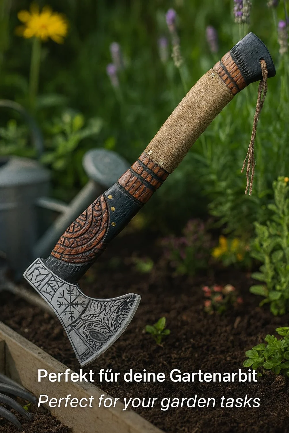 Hacha Ragnar de 20 Pulgadas con Mango de Fresno y Hoja de Acero al Carbono - NovaHaven