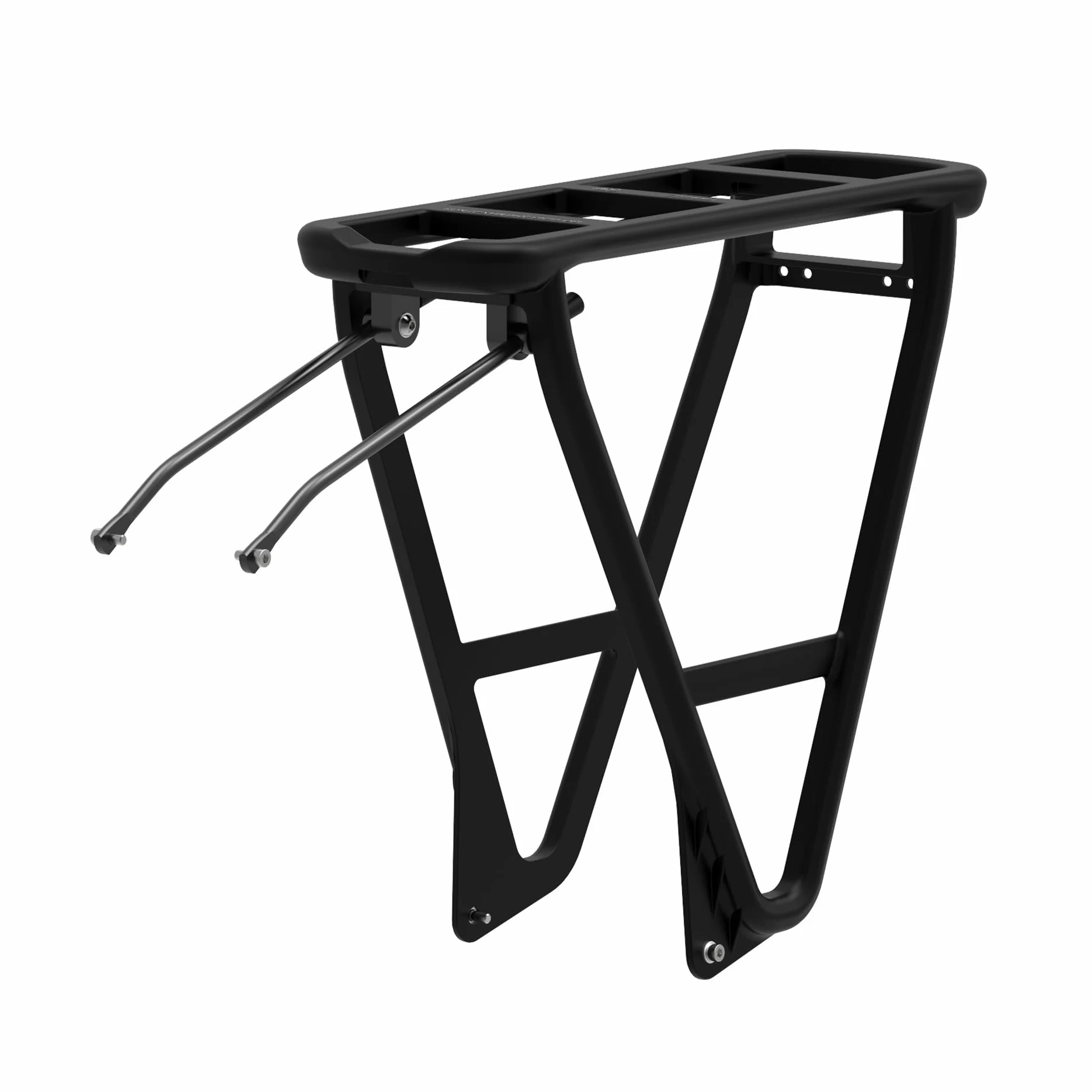 POLISPORT 8873000004 Portabicicletas Trasero HRP – Duradero, Ligero, Montaje Estándar, Compatible con Alforjas, Negro – Soporta hasta 27 kg, Desplazamientos Y Carga