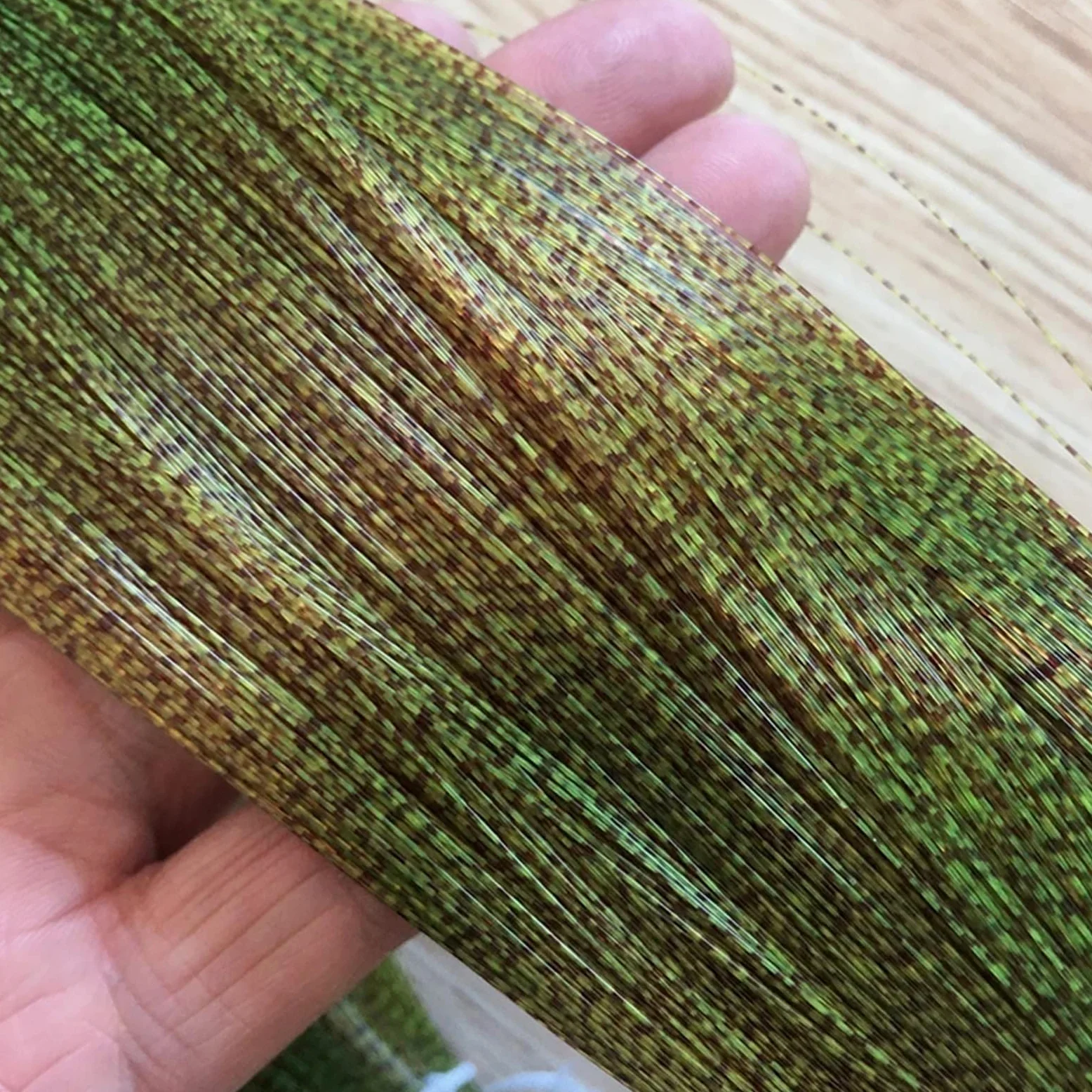 Hilo de Pescar Línea de Pesca Invisible, línea Carpa moteada, manchada súper Fuerte, con Mosca Nailon Que se Hunde(3000M Green,5.0-0.370mm-27LB)