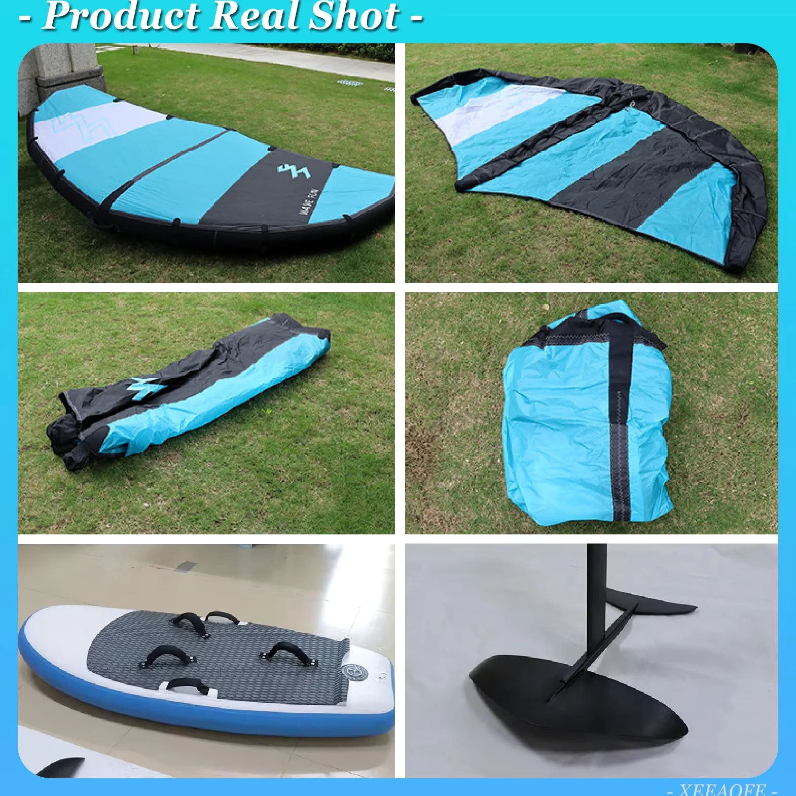 Tabla de Hydrofoil Inflable, Foil Surfboard Inflable, Wing Foil Board, ala de Surf Inflable Foil Wing Kite Wind Wingfoil con Hydrofoil