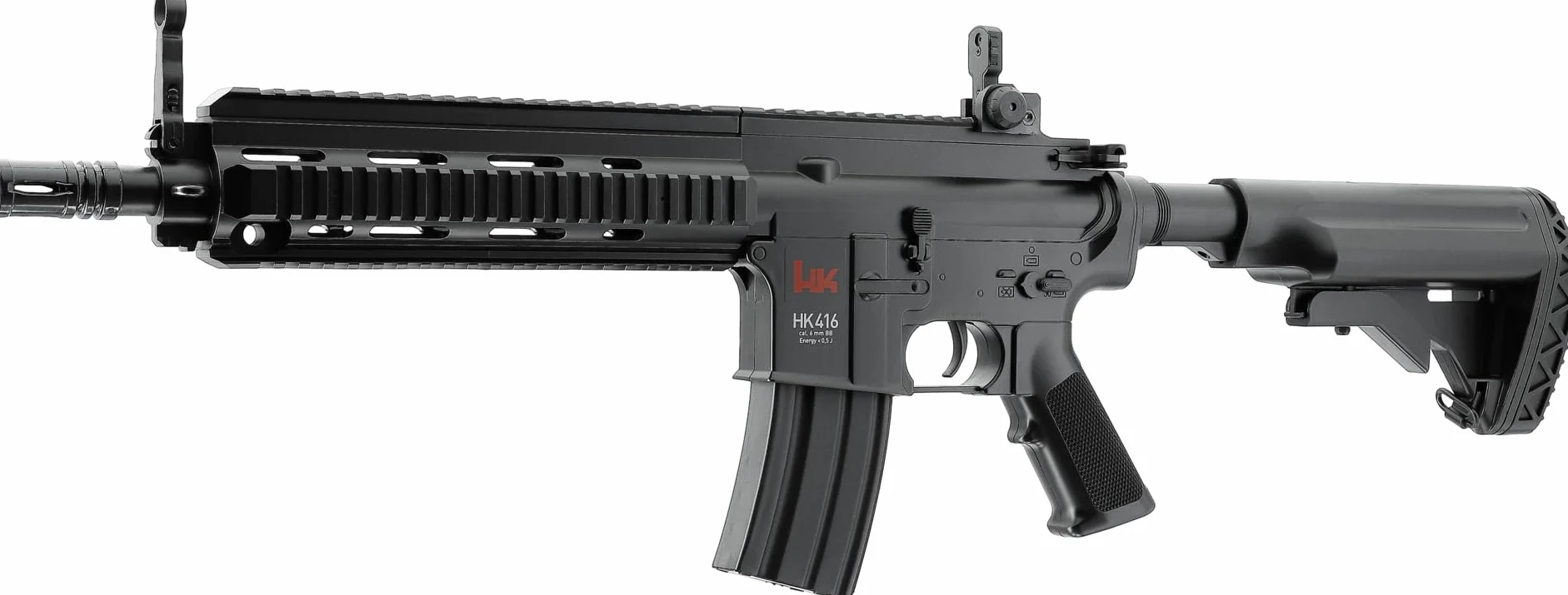 Heckler & Koch 2.5947 Hk416 D Cqb Rifle para Airsoft Semi-Auto, Negro, 6 mm