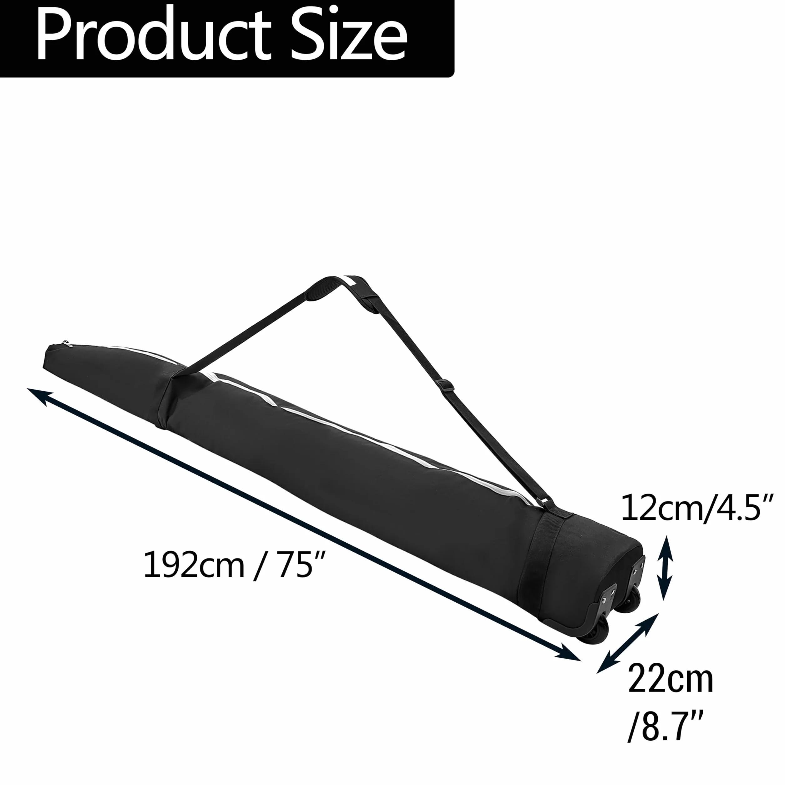 Lixada Bolsa de Snowboard con Ruedas Bolsa de Almacenamiento de Equipo de esquí Impermeable