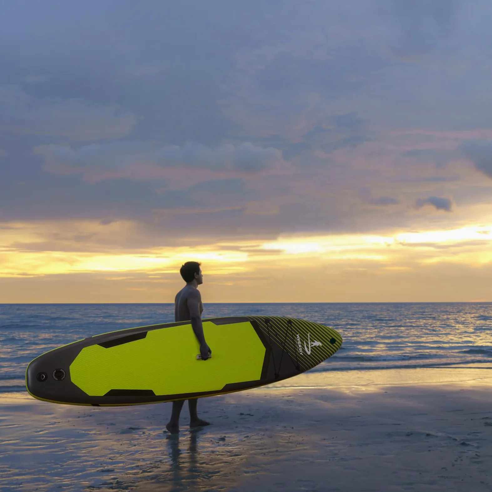 Tabla Sup Inflable 335cm Polivalente, Set Completo con Remo Ajustable, Bomba de Aire, Mochila y Accesorios, Estable Antideslizante para Deportes Acuáticos Principiantes y Profesionales