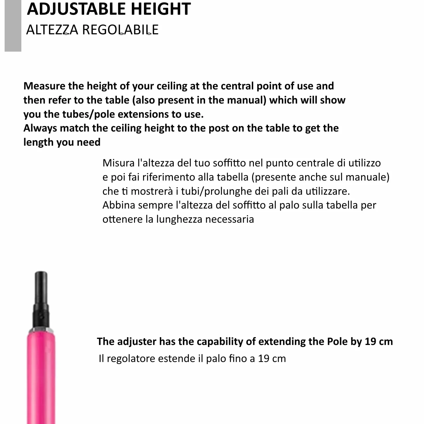 Palo Pole Dance de Acero con Revestimiento de Silicona Rosa 2 Modos Estático y Spinning Kit Ajustable
