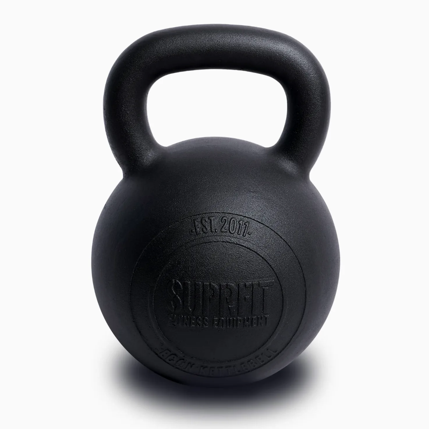 Suprfit - Pesa rusa profesional de Econ 48 kg - Pesa rusa con recubrimiento en polvo de hierro fundido macizo para fitness, crossfit y entrenamiento de fuerza - Pesas rusas negras para gimnasio en