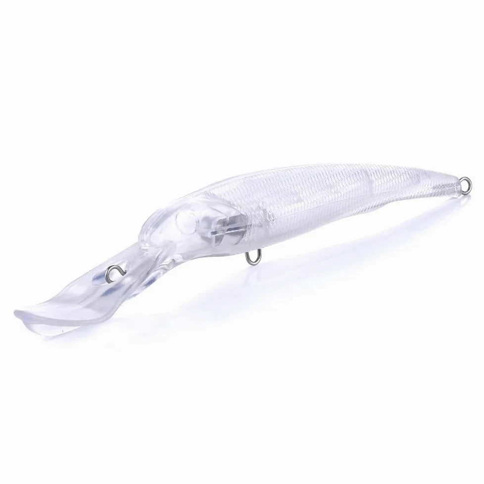 100pcs Minnow 9.8g/15g/27.9g señuelos de Pesca de embrión no Pintado Artificial