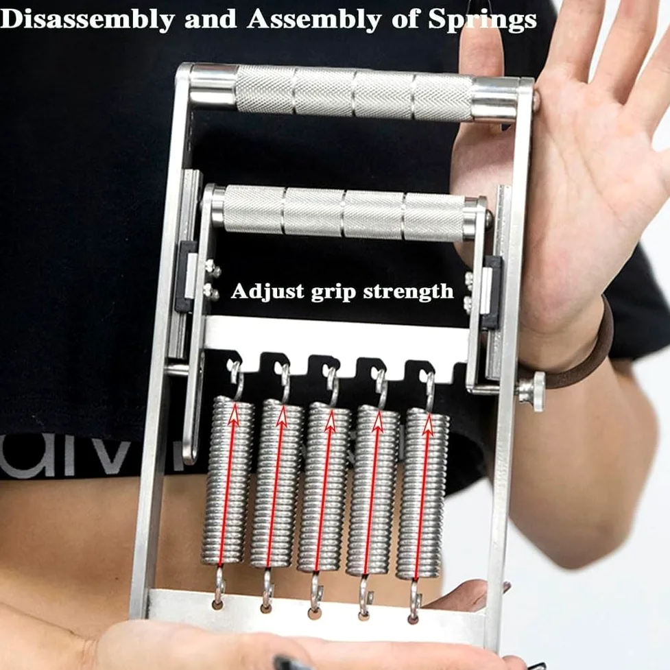 Fortalecedor de agarre de mano para fuerza muscular de muñeca, antebrazo y dedo. Agarre ajustable de 4 a 30 mm, soporta hasta 330 libras