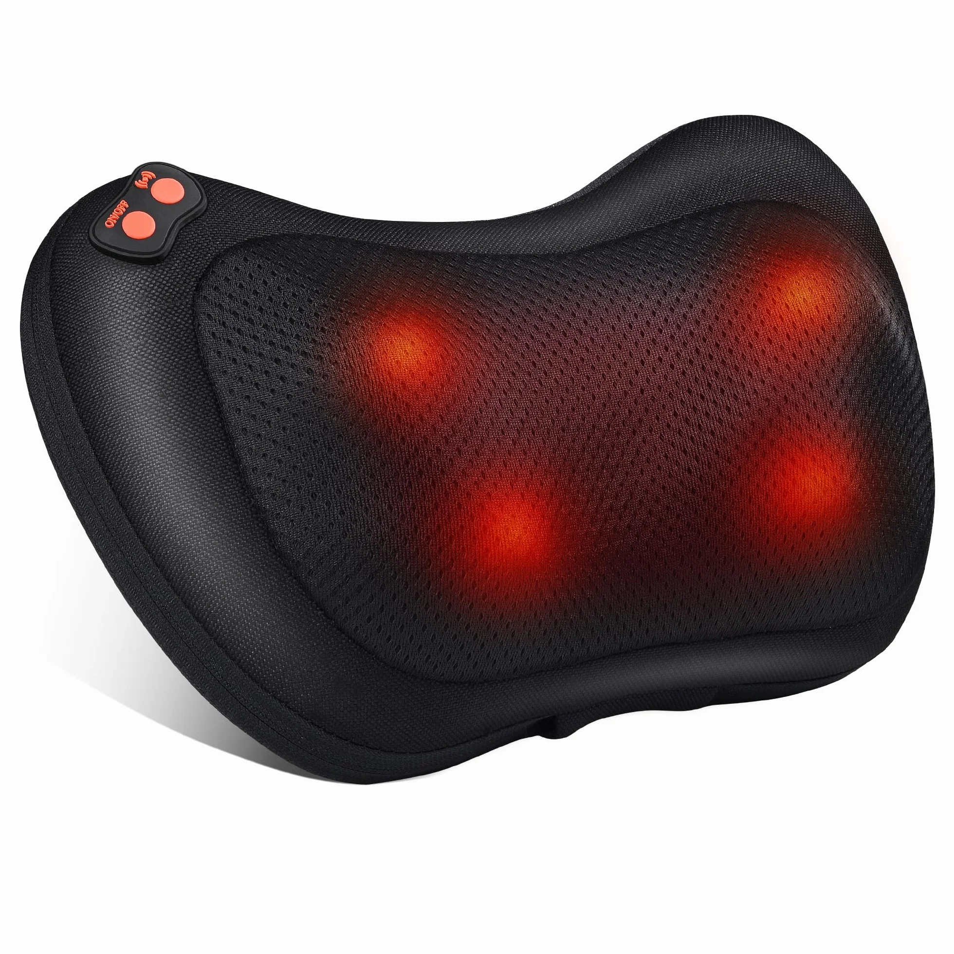 Masajeador Cervical y Cuello Shiatsu Almohada Masaje con Calor Rotación 3D