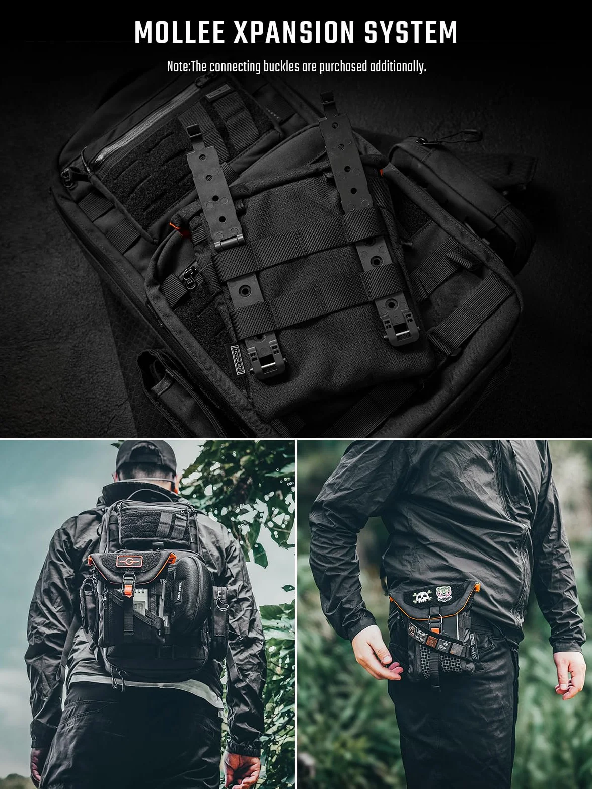 TACTICAL_GEEK EXT14 EDC Bolsa organizadora multifunción con bolsillo RFID