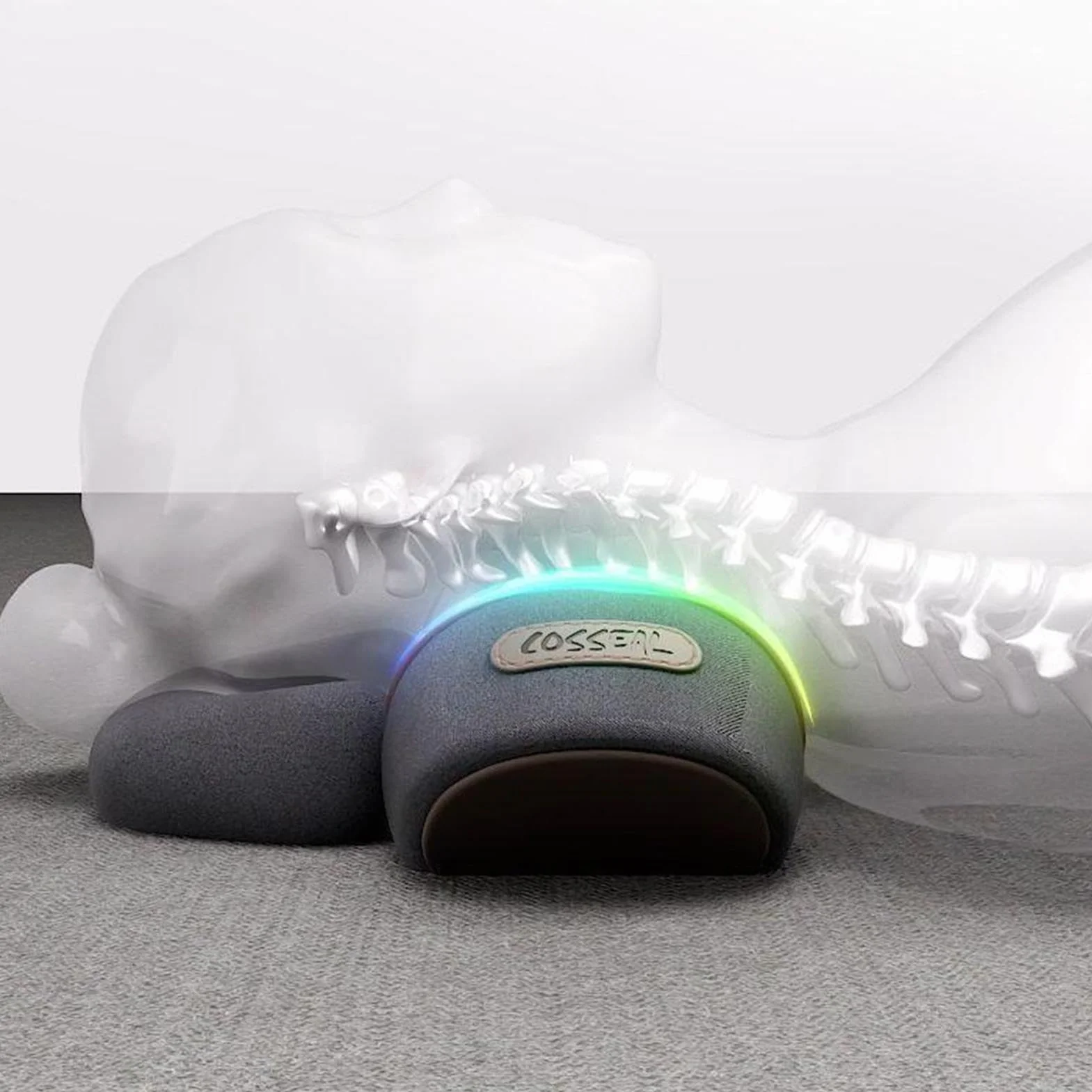 Almohada portátil de espuma viscoelástica 3 en 1 para cuello, hombros y espalda