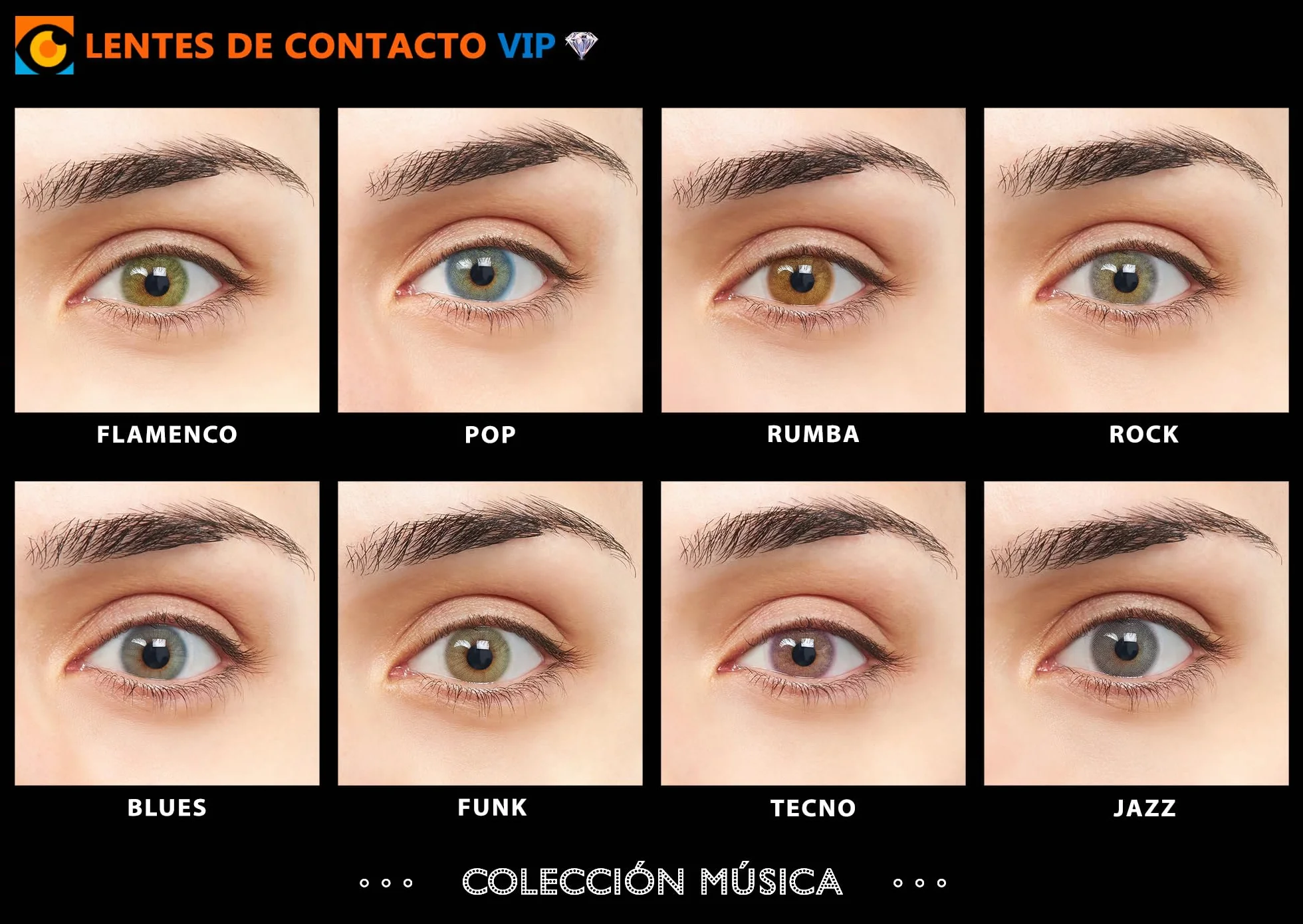 Lentillas de Contacto Color Verde Amielado Duración 1 Año + Kit Accesorios Ámbar VIP (2 Piezas)
