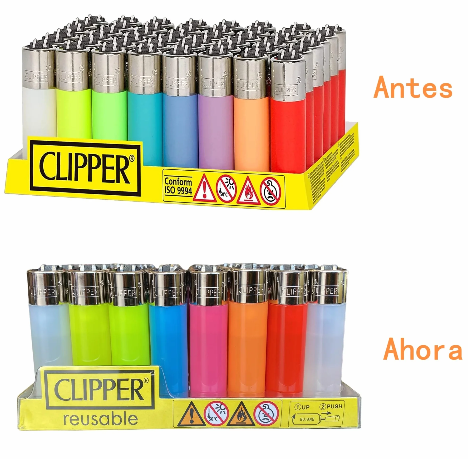 Flamagas Clipper 48 Mecheros Encendedor Pocket Translúcido