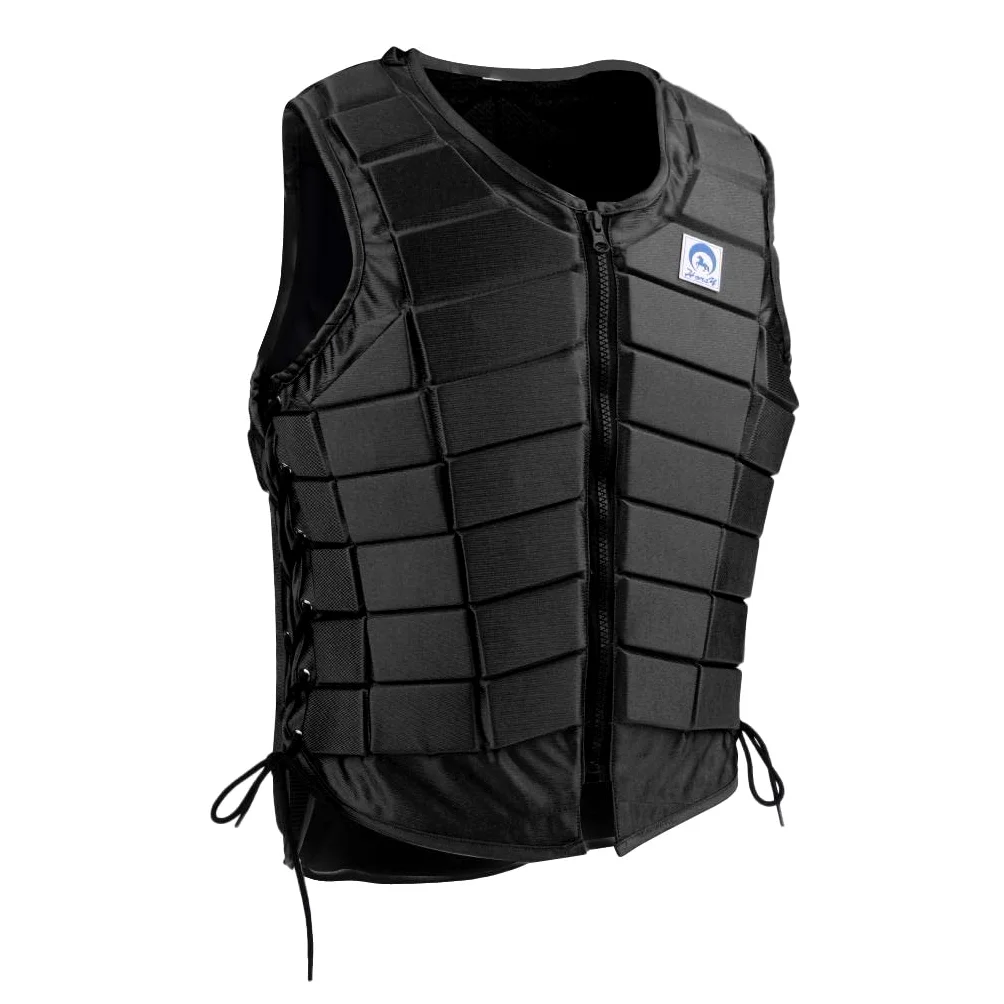 Chaleco Protector de Negro Acolchado de EVA para Equitación con Cremallera, para Adultos, Hombres, Mujeres, Niños Y Niñas.