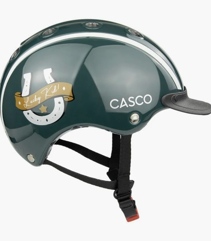 Casco Nori 2.0 Lucky Kid Emerald - Casco de equitación para niños, color verde