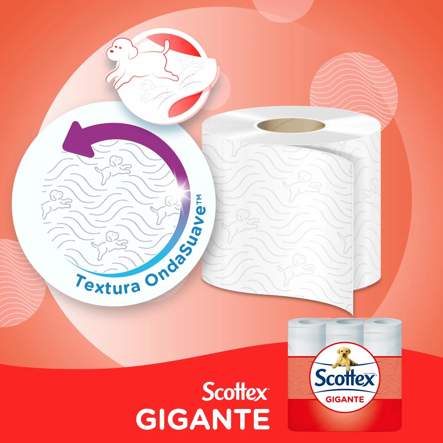 Scottex Gigante Papel Higiénico Seco 18 rollos