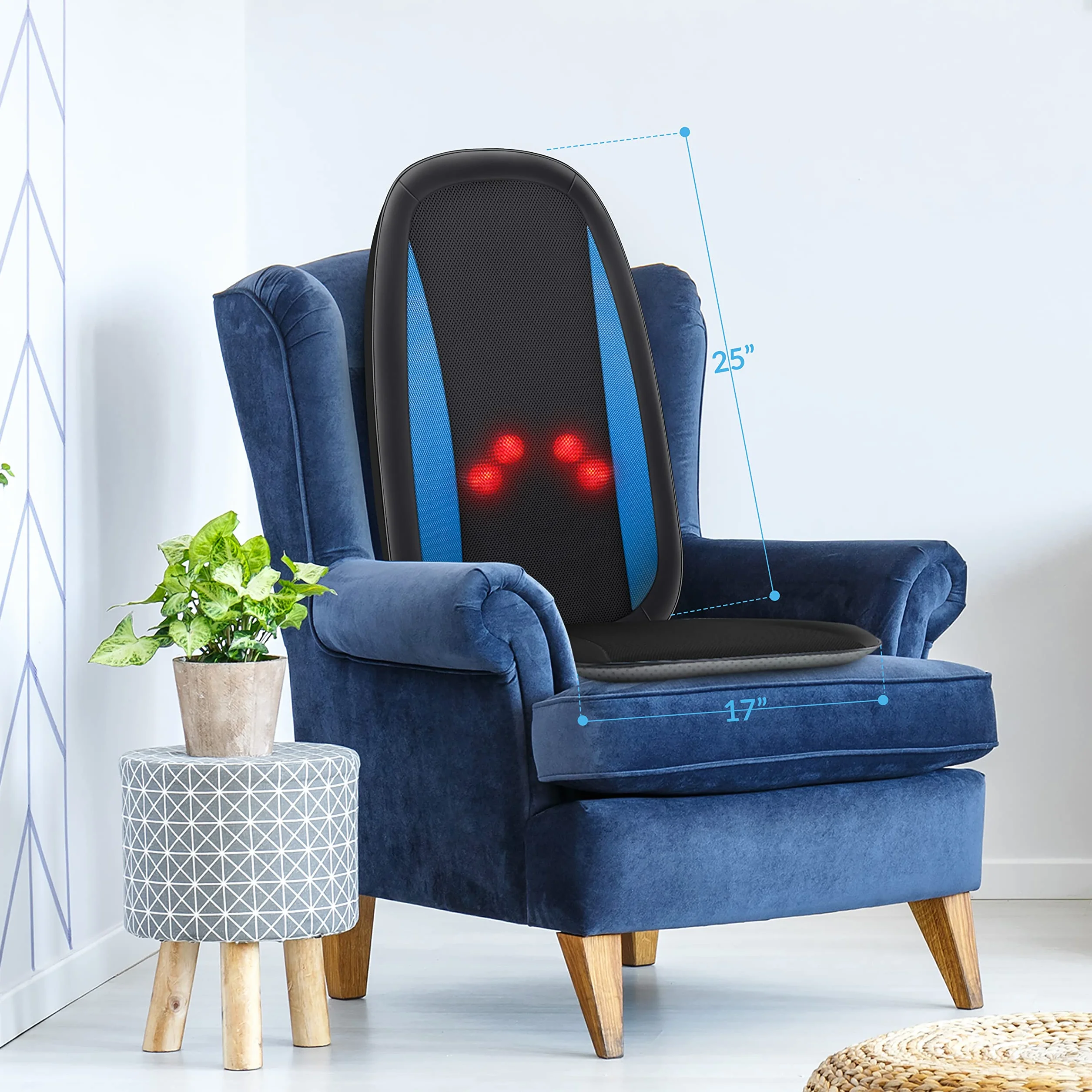 COMFIER cojín de masaje con calor para asiento y espalda