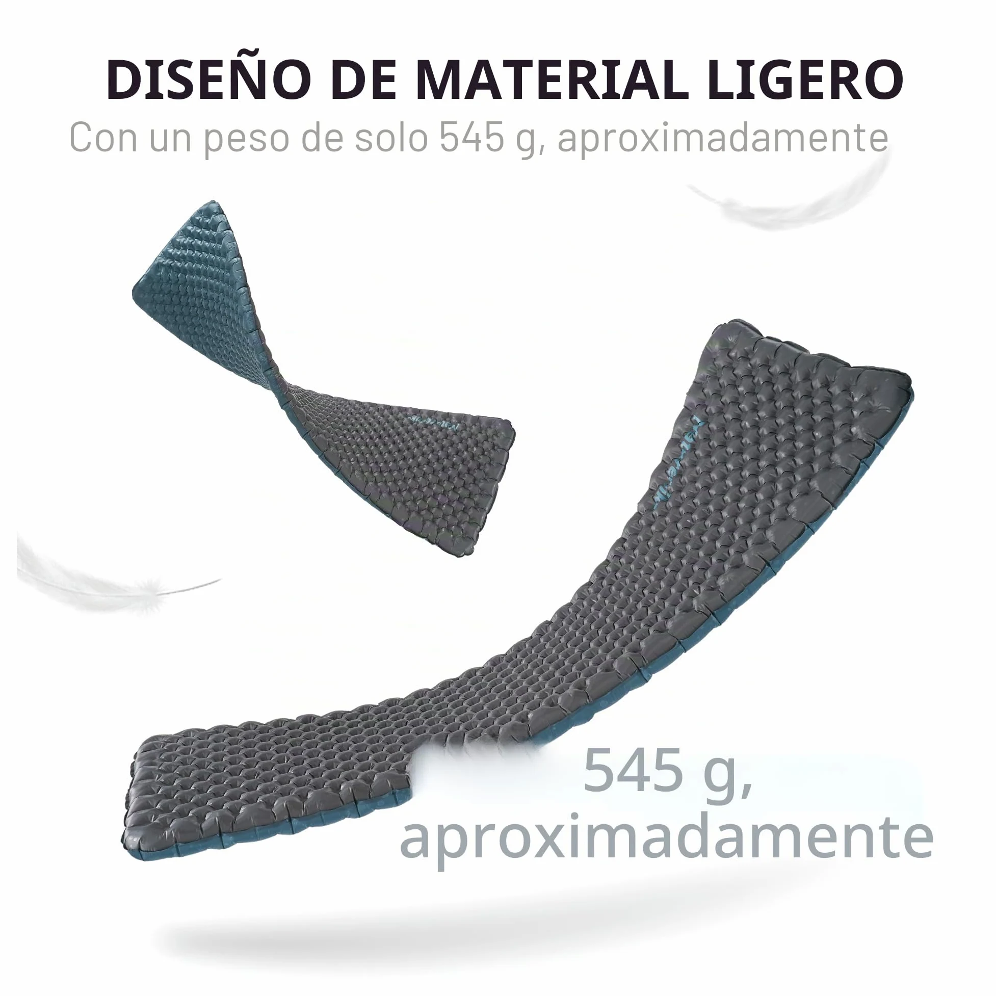 Naturehike Colchoneta para Dormir para Acampar con Valor R 3,5, colchoneta para Dormir autoinflable Ultraligera para Las 4 Estaciones, colchón de Aire Duradero con Bolsa Inflable L