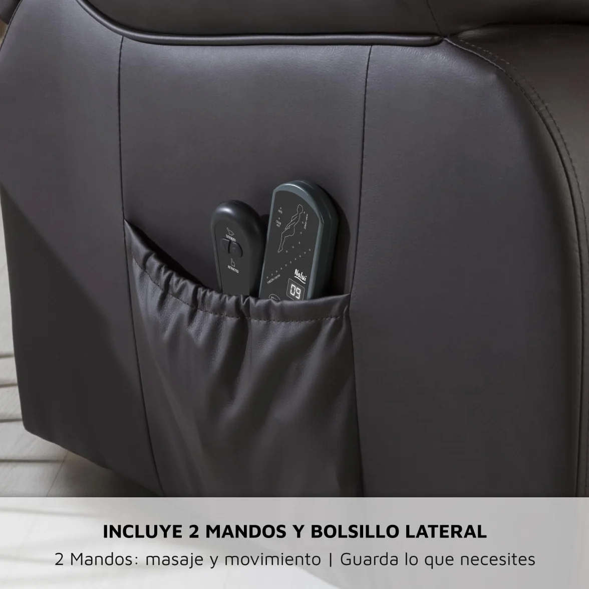 Sillón Relax Reclinable Eléctrico Trevi Choco 160º 10 Programas Calor Lumbar Masaje 4 Zonas Eco Piel PU