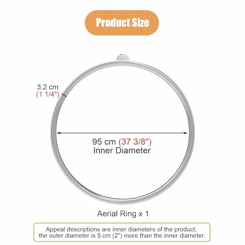 Aro de antena de acero inoxidable para actuaciones acrobáticas, adecuado para hombres y mujeres, ideal para estudio de baile y uso en el gimnasio
