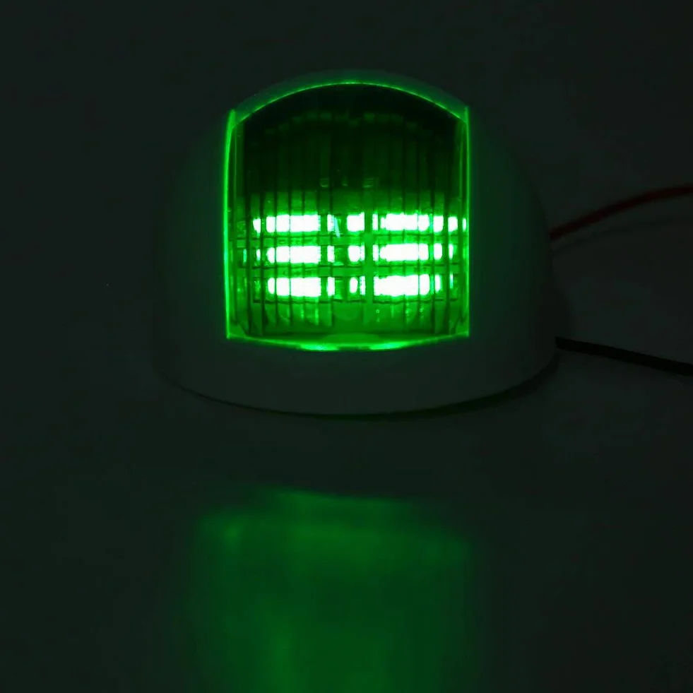 Luces de Navegación LED para Barcos Pareja de Faros de Señalización Rojo y Verde 12V Impermeables IP66 para Pontones Yates Lanchas y Embarcaciones Pequeñas