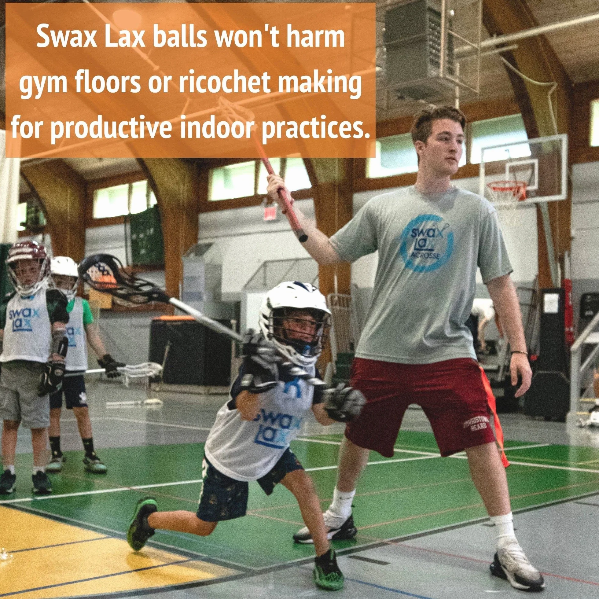 SWAX LAX Bola de Entrenamiento de Lacrosse – Entrenamiento Interior y Exterior Menos Rebote y Rebote