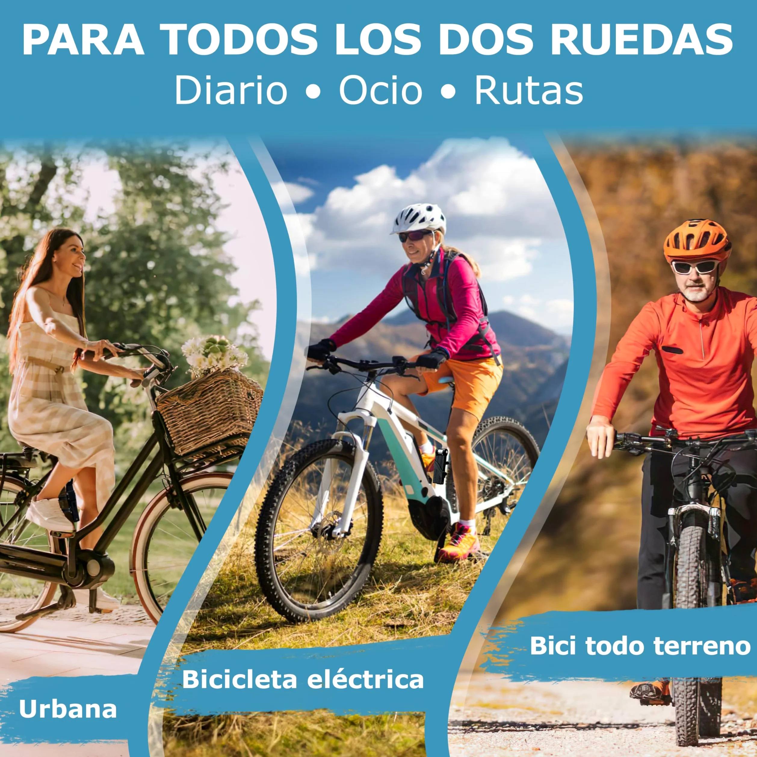 WIDDER 120cm Antirrobo bici extremadamente seguro | Titanio‑Acero nivel 15 | Candado de combinación | Candado plegable bicicleta de 120 cm con soporte | Antirrobo bici eléctrica & e‑scooter con código