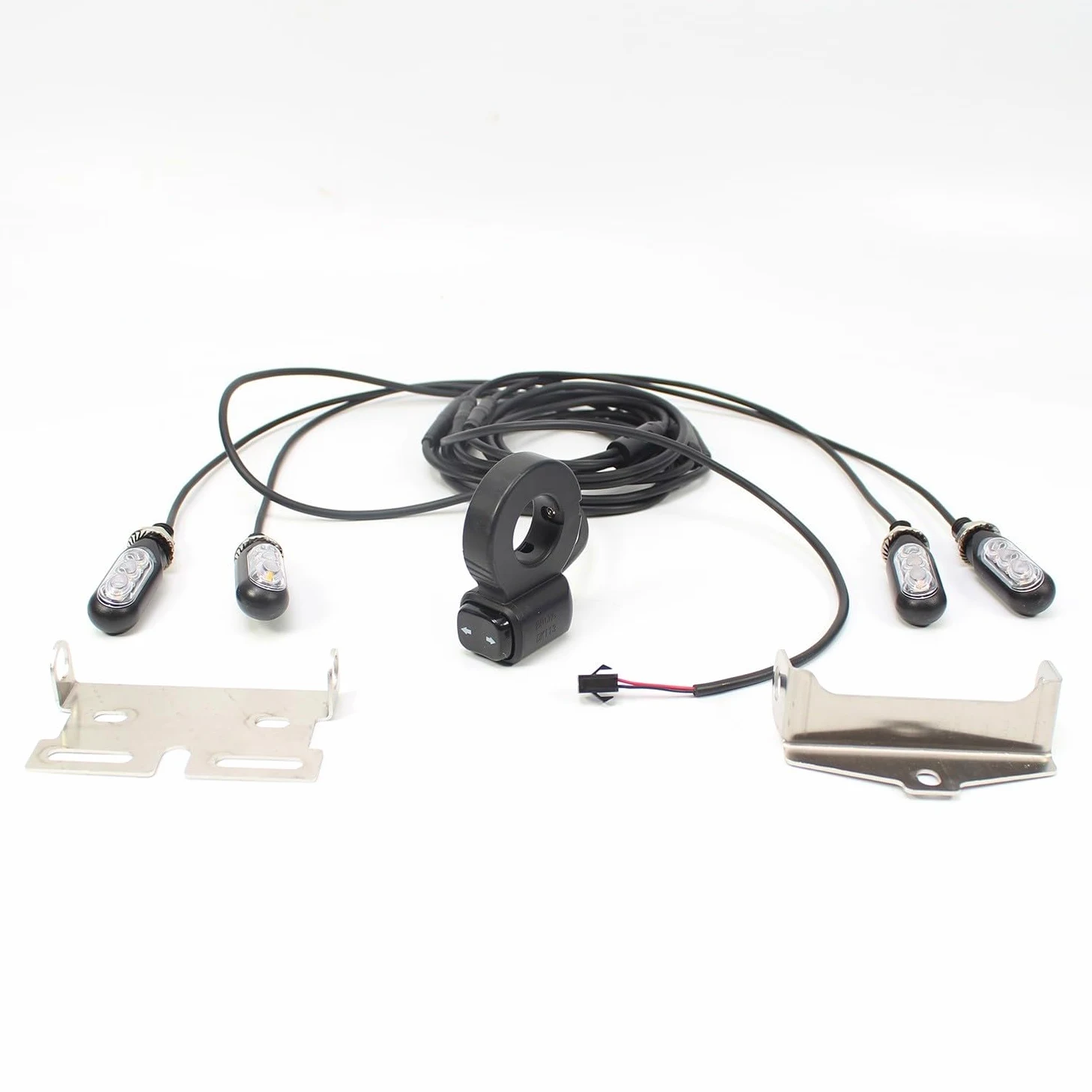 Honseadek Kit de luces de bicicleta eléctrica de 12 V, faro delantero y señal de giro de freno trasero para motocicleta, scooter, bicicleta eléctrica