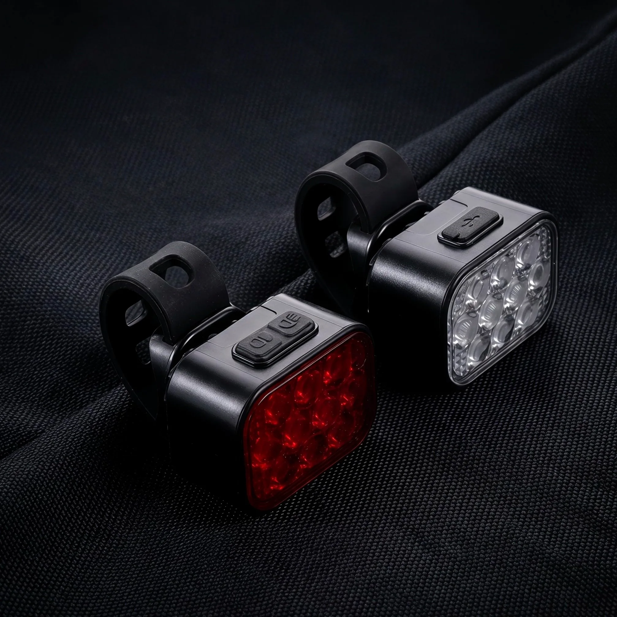 Zerodeko 1 Juego de Luces para Bicicleta Recargables por USB e Impermeables: LED superbrillantes | Faro delantero con 8 modos y luz trasera con 9 modos - Resistente al agua para ciclismo en cualquier condición climática.