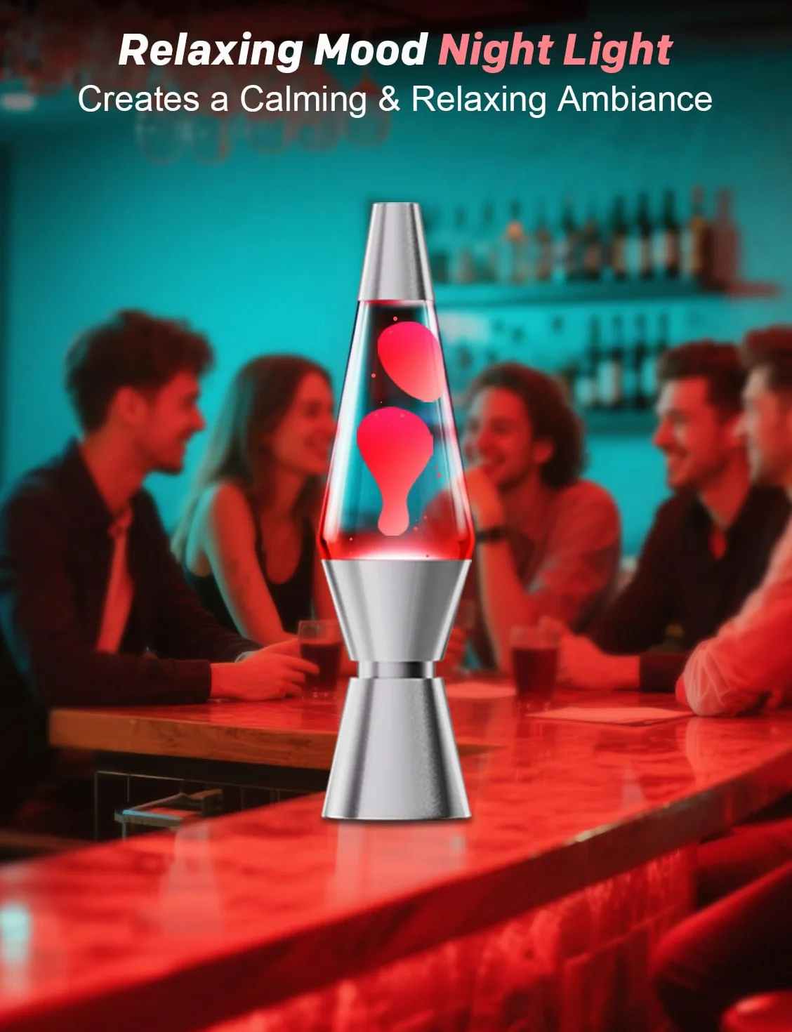 AONESY Lámpara de Lava, 17 Colores con Mando a Distancia, Decoración Retro Hogar