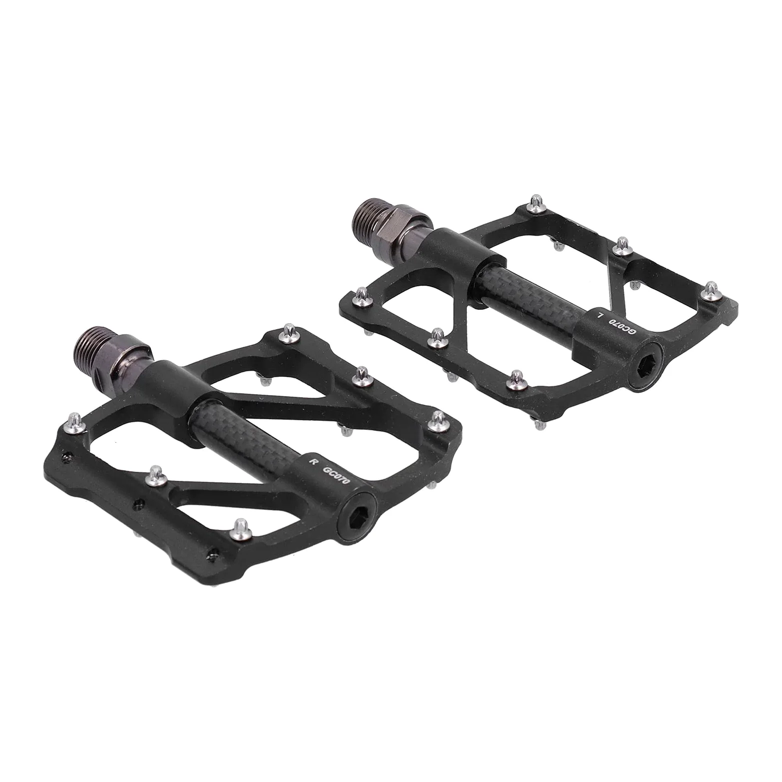 Pedales de Bicicleta con 3 Rodamientos, Pedales Ligeros de Aleación de Aluminio para Montaña/Carretera para Mayor Estabilidad y Agarre, 1 par