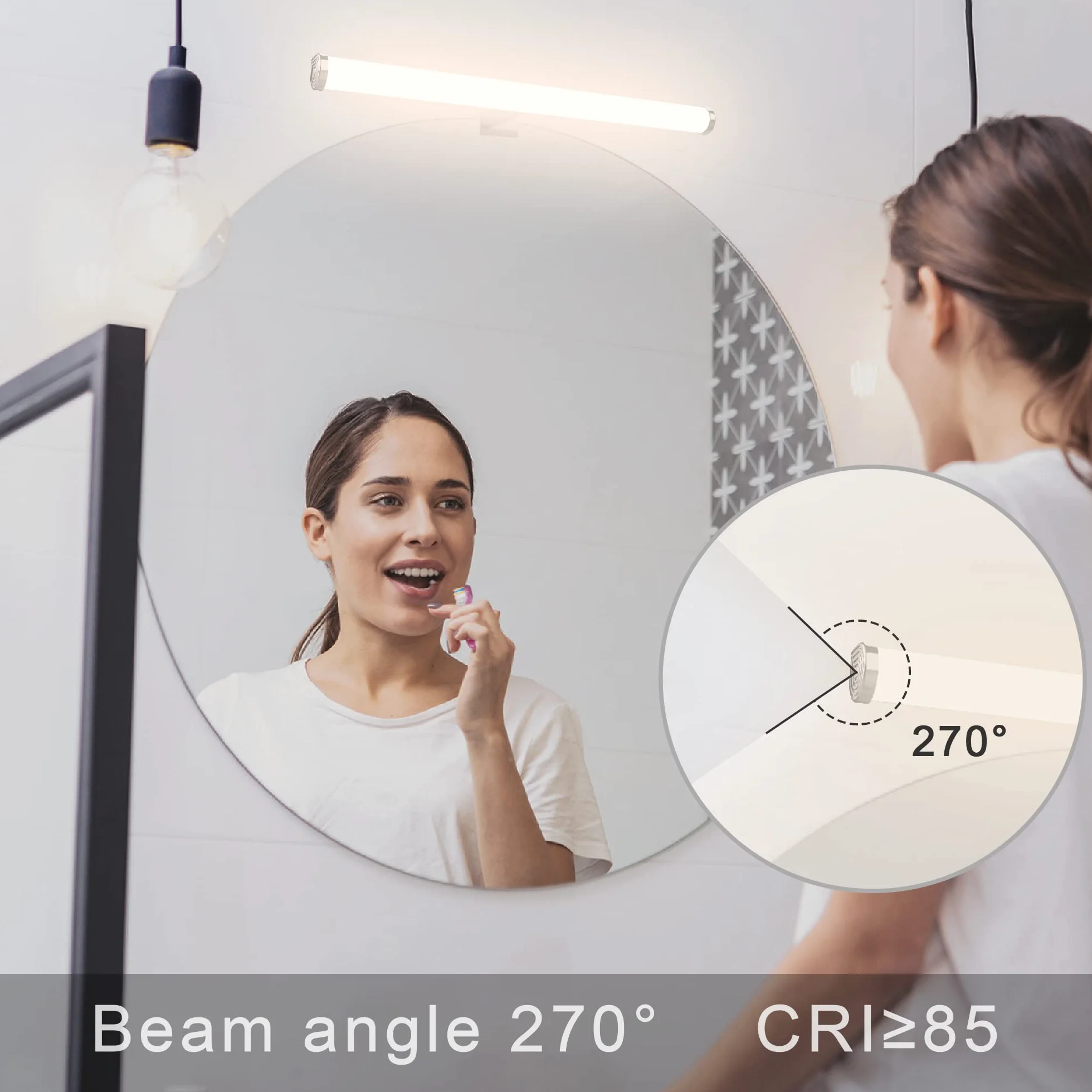 Lámpara de Espejo Baño 40 cm 10W 1200LM 230V IP44 Blanco Frío 4000K