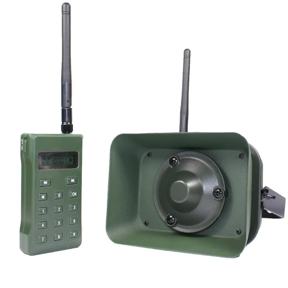 DONGKER Llamada electrónica del depredador, 60W MP3 electrónico del pájaro que llama impermeable con 323 llamadas de aves para los cazadores