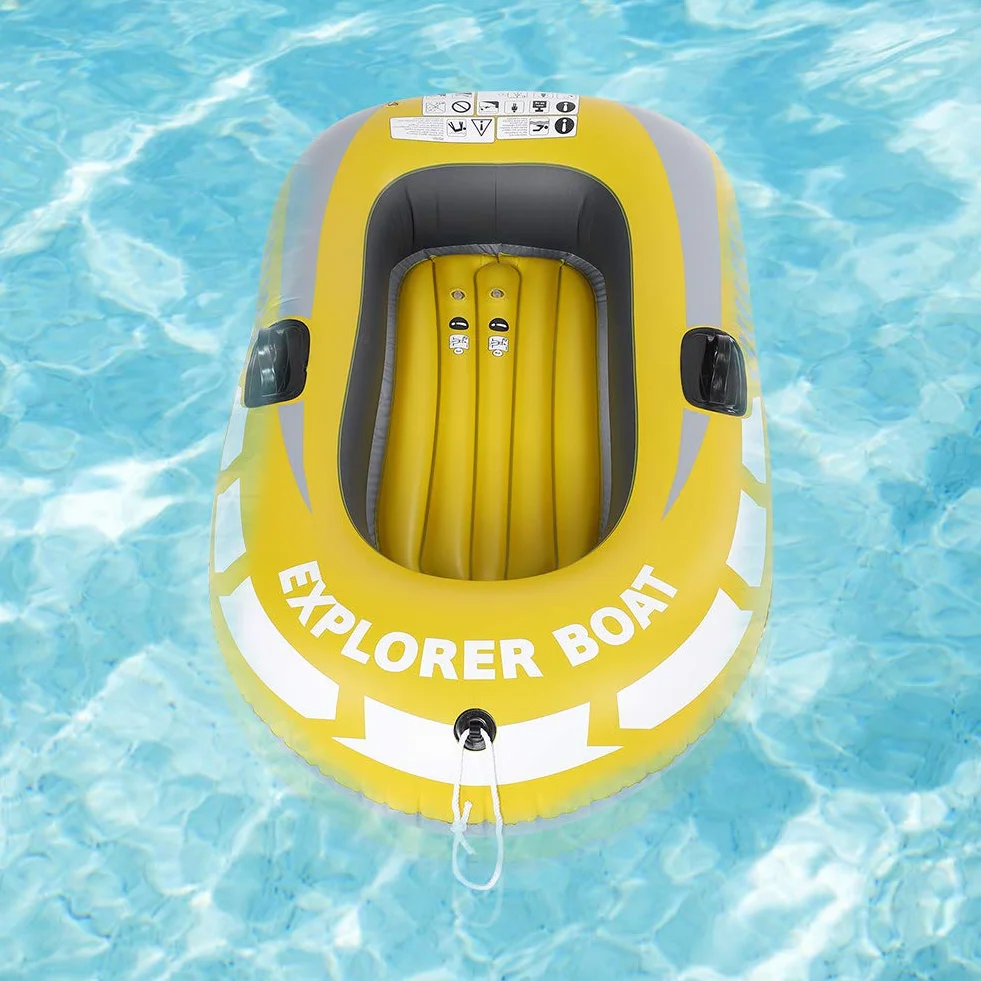 HERCHR Barco de Pesca Inflable, Canoa de Kayak Inflable de Servicio Pesado
