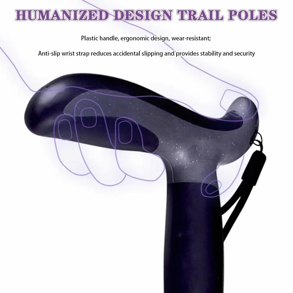 Bastones De Trekking Ultraligeros De Fibra De Carbono, con Sistema De Bloqueo De Perilla, Bastones De Trekking Plegables Y Compactos, Bastones De Trail Running para Principiantes