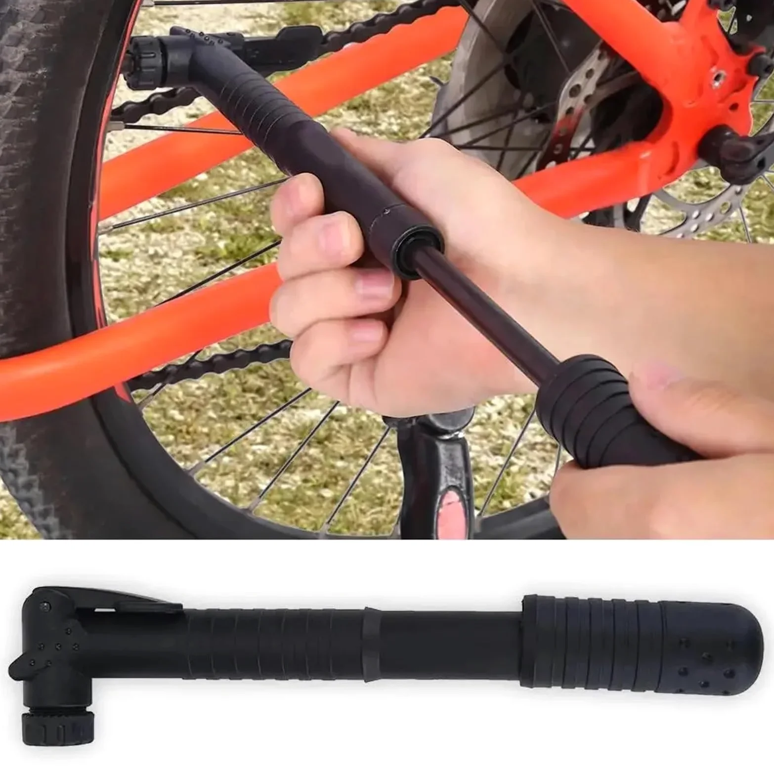 Mini Bomba portátil for Bicicleta, Inflador de neumáticos Ligero for válvulas Bicicletas montaña, Accesorios Esenciales for para neumáticos de Bicicleta, Pelotas e hinchables