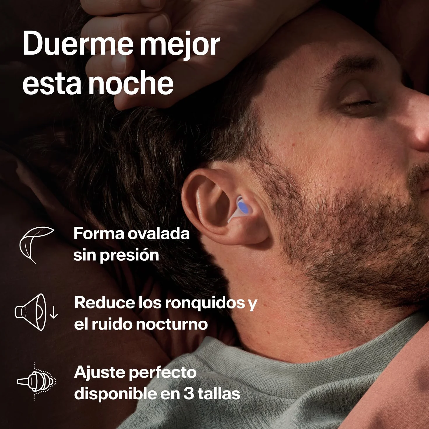 Alpine SleepDeep Tapones de Oídos para Dormir M/L Gel Supresor de Ruido Antiruido 3D