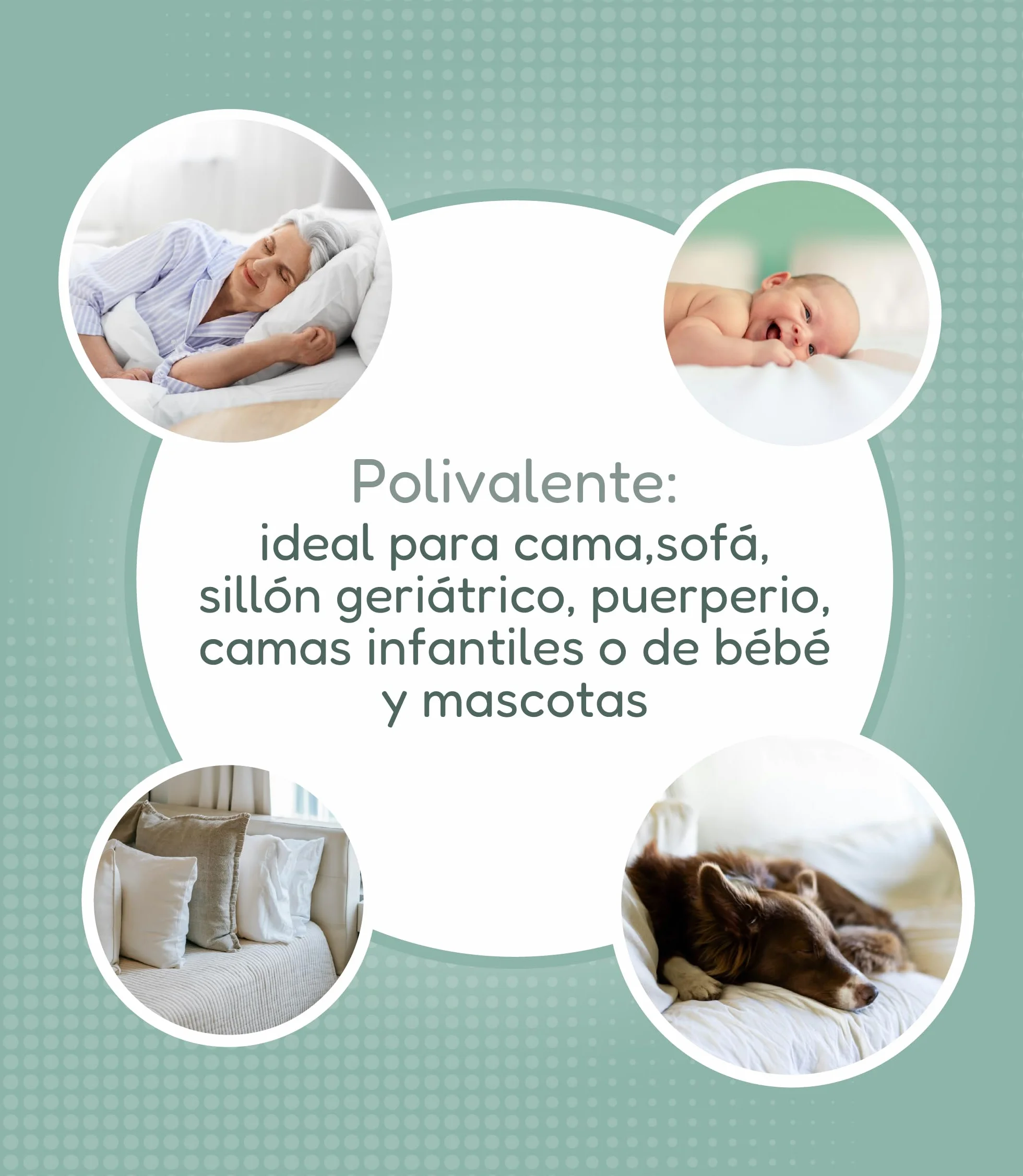 Empapadores Cama Adultos Lavables con Alas 135x85 cm Pack de 2 – Protector Cama 4 Capas Impermeable Absorbente